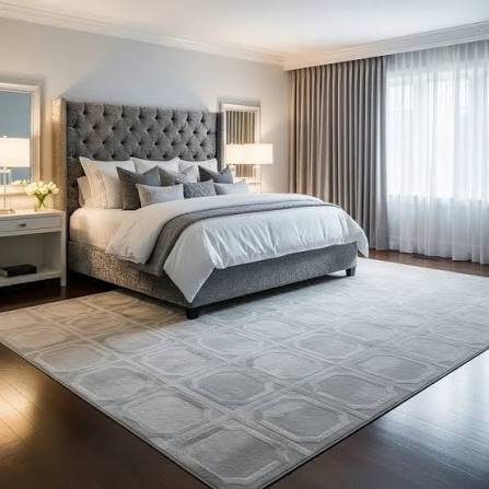 Rug styled in a bedroom
