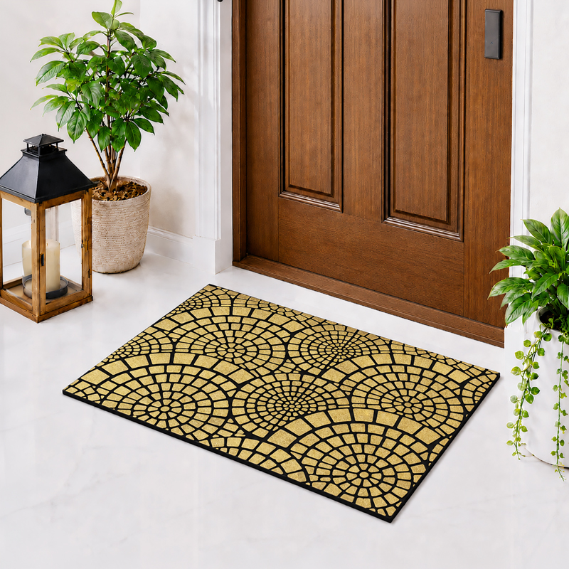 Jute rug in a natural living space