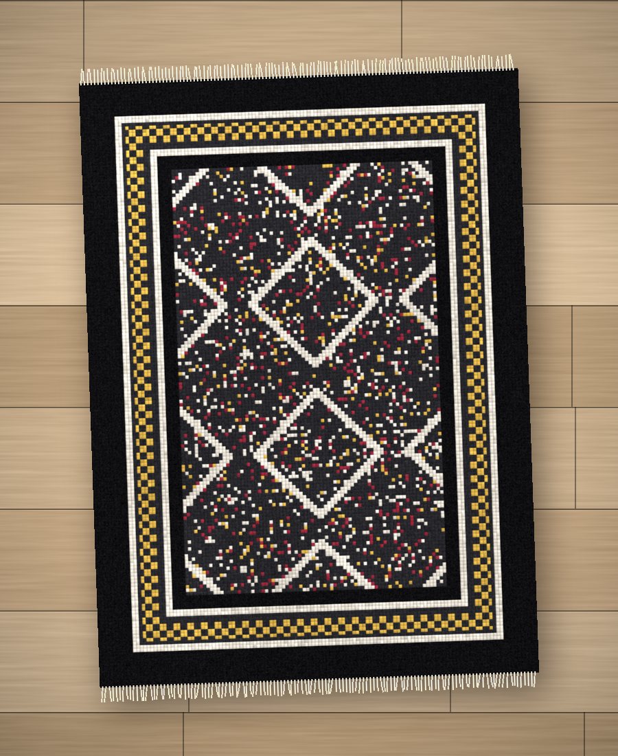 Slate Minimal handwoven viscose rug