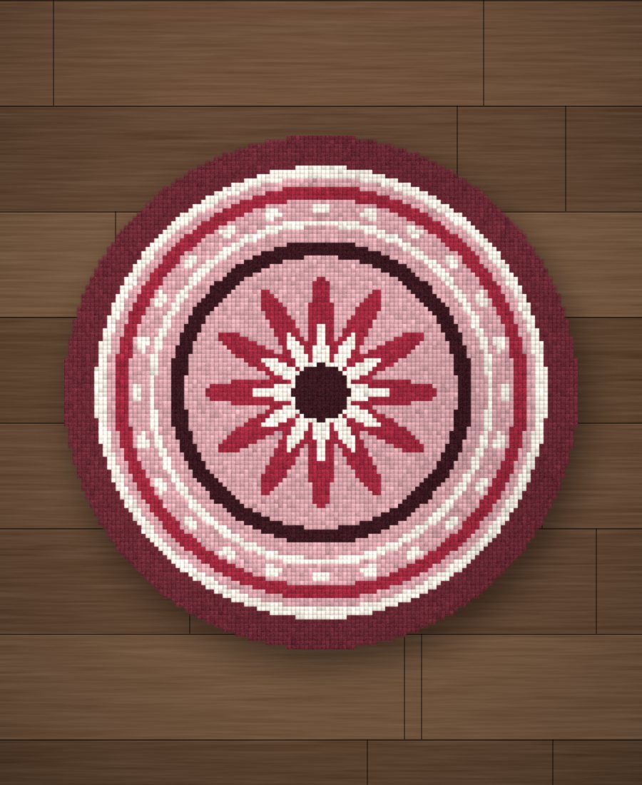 Blush Halo handwoven viscose rug