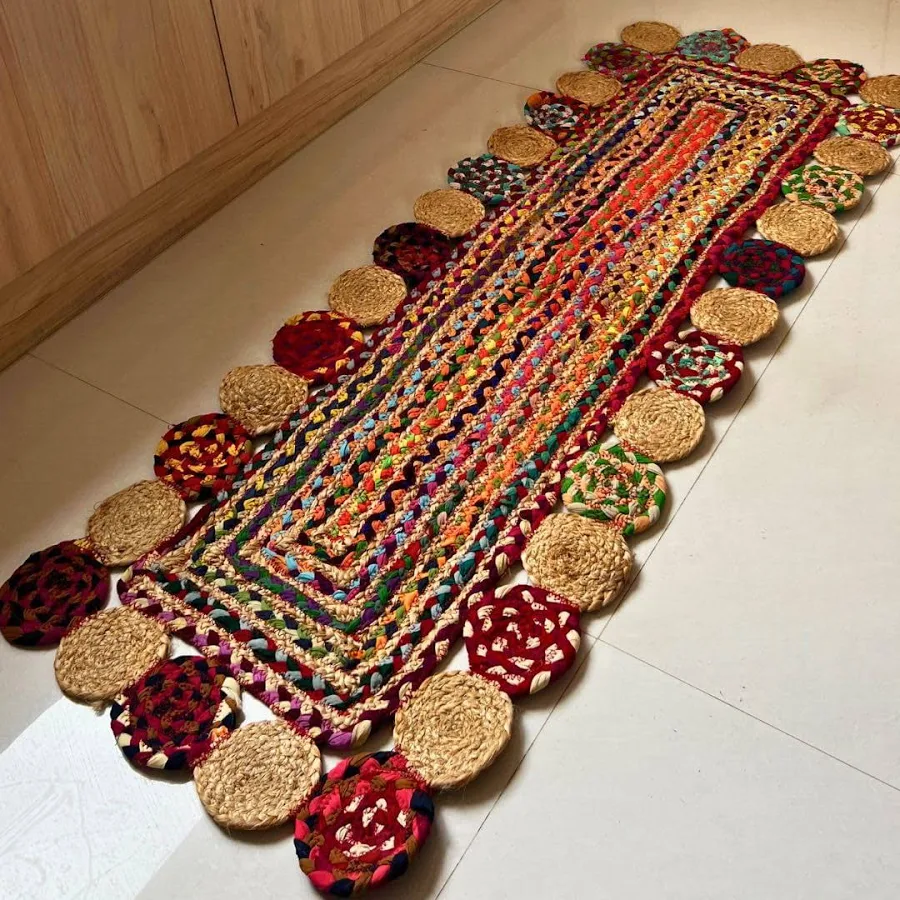 Custom wool runner in a hallway